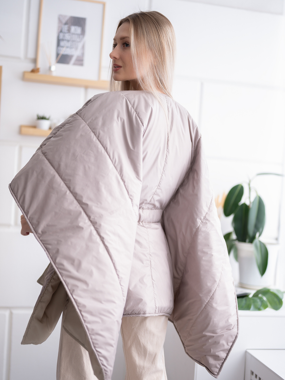 Пончо женское какао