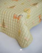 Комплект стеганного покрывала и 3 наволочек Soufiyan Matcha Green Hermodr 130220302 Иран