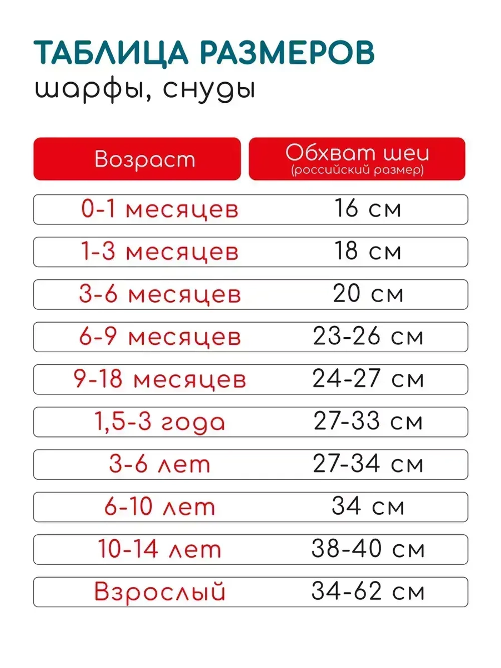 Шарф вязаный зимний для детей