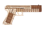 Сборная модель из дерева Wood Trick Пистолет Защитник (стреляет пулями)