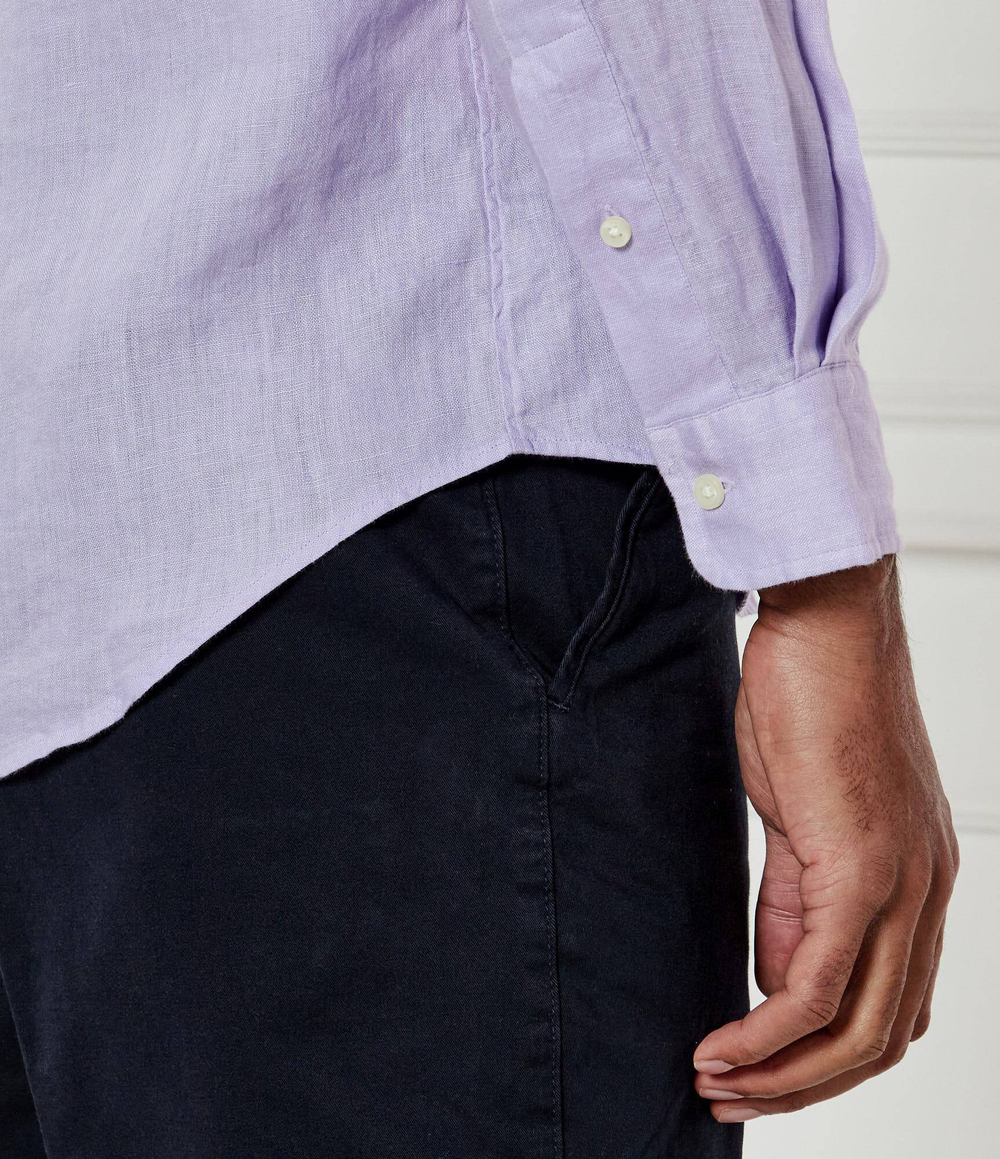 Льняная рубашка POLO RALPH LAUREN - лавандовый(710966294)