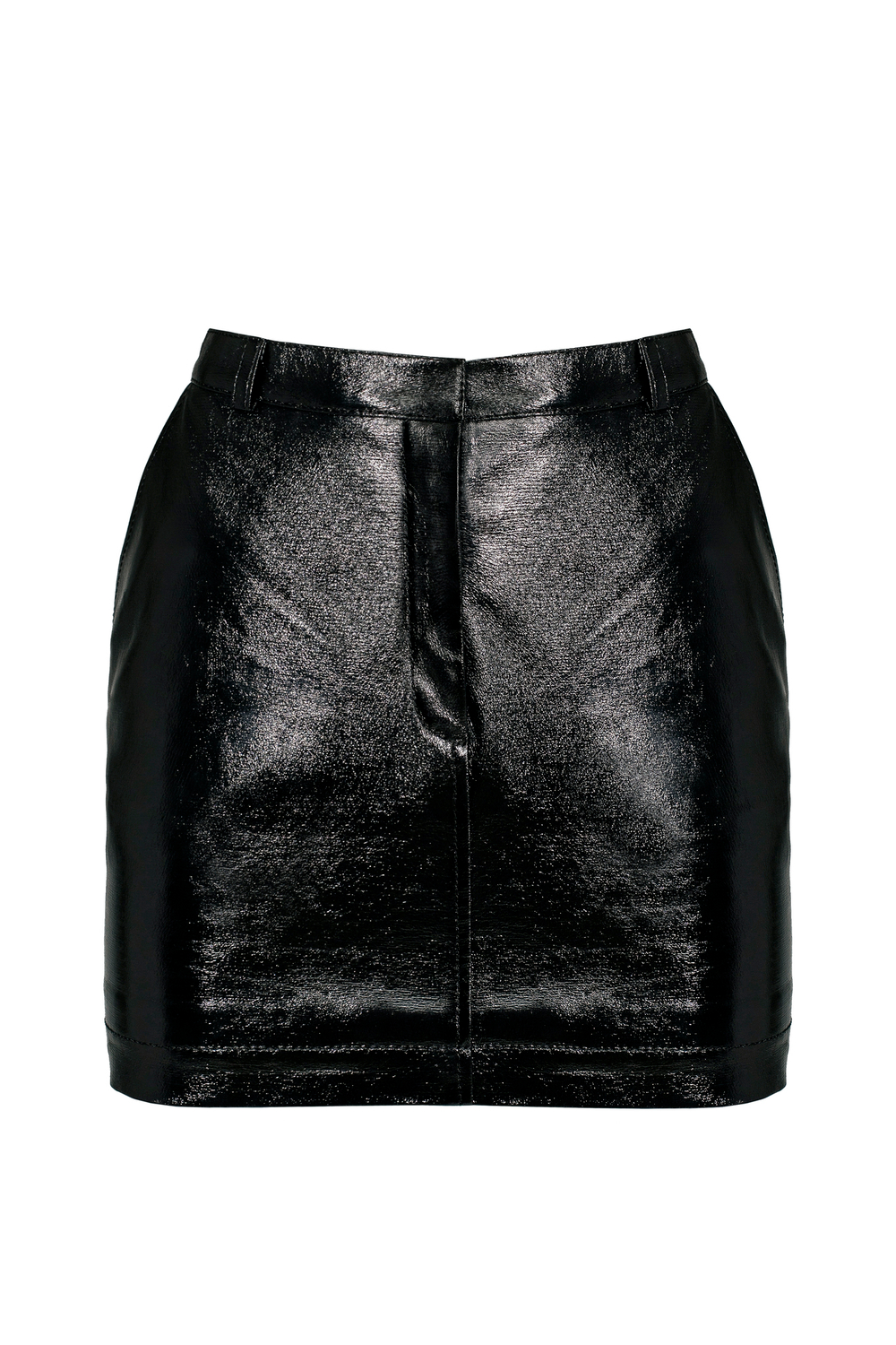 «Glow» Юбка мини из лакированной кожи