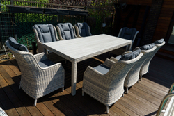 Кресло из искусственного ротанга Бергамо серый