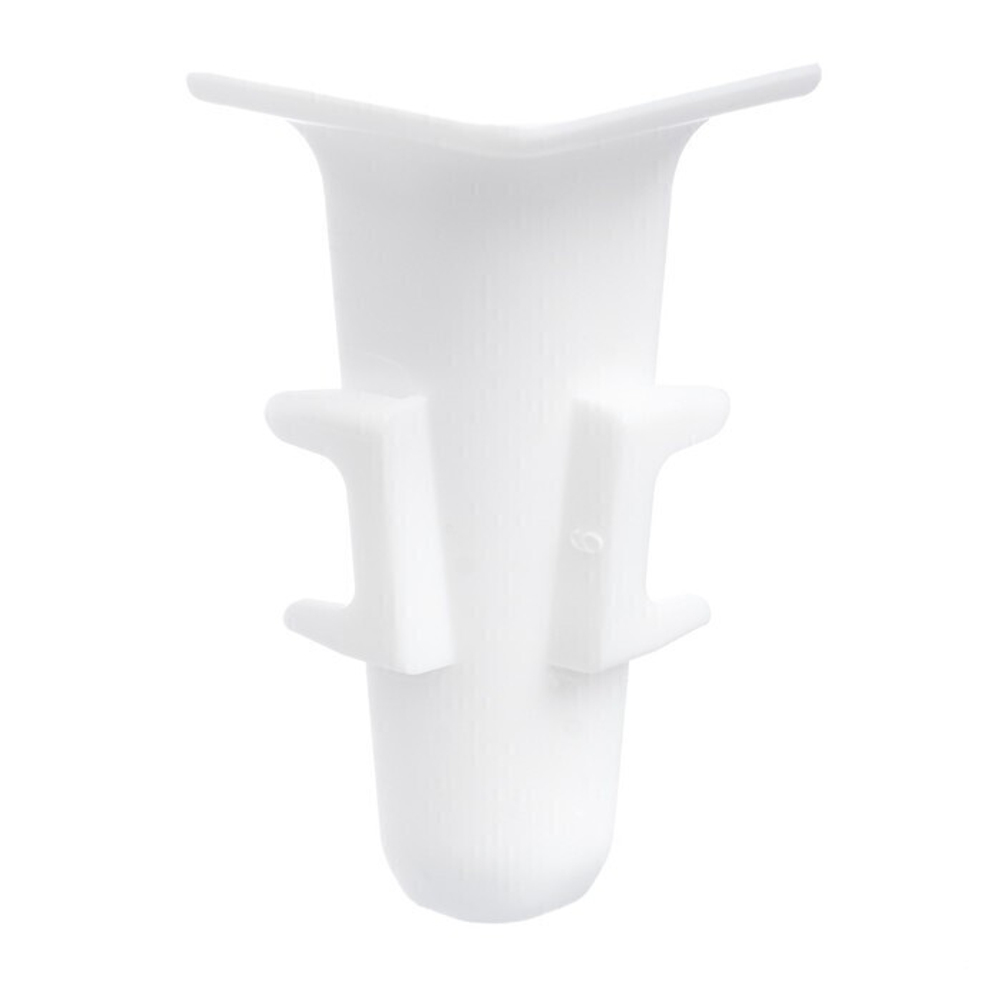 Угол внутренний для плинтуса 100мм "Деконика", 001-0 Белый Глянцевый