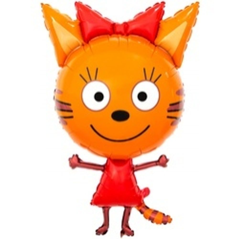 Шар (34"/86 см) Фигура, Три Кота, Карамелька, в упаковке 1 шт.