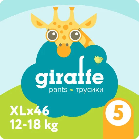 Трусики LOVULAR Giraffe XL (12-18 кг) 46 шт.