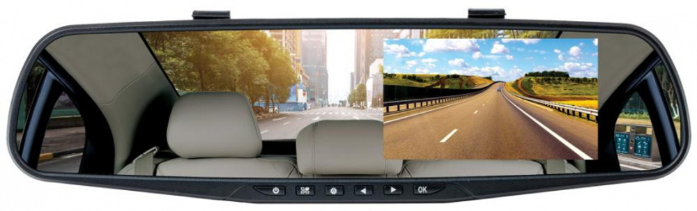 Видеорегистратор Digma FreeDrive 303 MIRROR DUAL черный 5Mpix