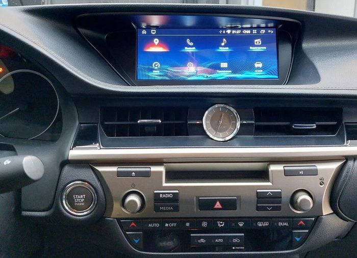 Магнитола для Lexus ES250 2012-2015 (взамен монохром экрана) - RDL-LEX-ES монитор 10.25" на Android 13, Быстрая, CarPlay, 4G SIM-слот, джойстик в комплекте