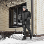 Движок для уборки снега оцинкованный, 735x385x1120 мм, стальная рукоятка, Сибртех