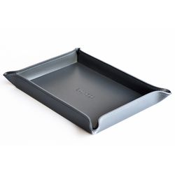 Лоток A4 фигурный из двухслойной кожи Cuoietto с металлической вставкой (TBCMetA4fig) 4