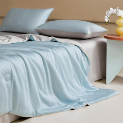 ZEPHYR HOME Двуспалка Тенсель с одеялом однотонный Голубой