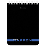 Блокнот малый ФОРМАТ А6 108х145 мм 40 л. гребень картон клетка BRAUBERG "Black & notes" (36 штук в упаковке)