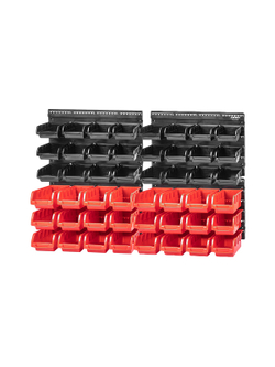 Настенный стеллаж-органайзер для хранения метизов (475х272х15), 48 лотков  (24-100х100х50, 24-160х102х75) Arnezi R7201303