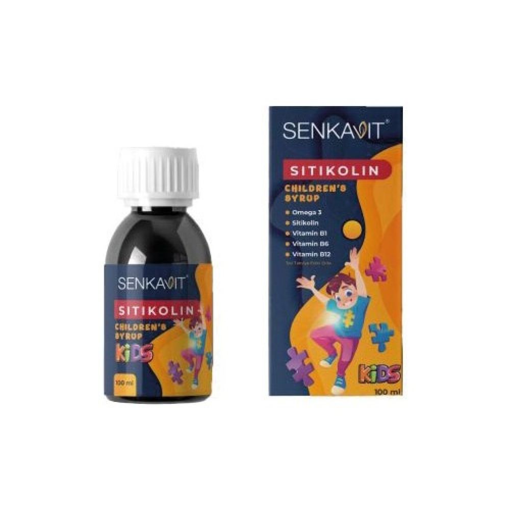 Senkavit Kids Цитиколин + Омега 3 + Витамины B1 B6 B12 Содержит 100 мл Сироп
