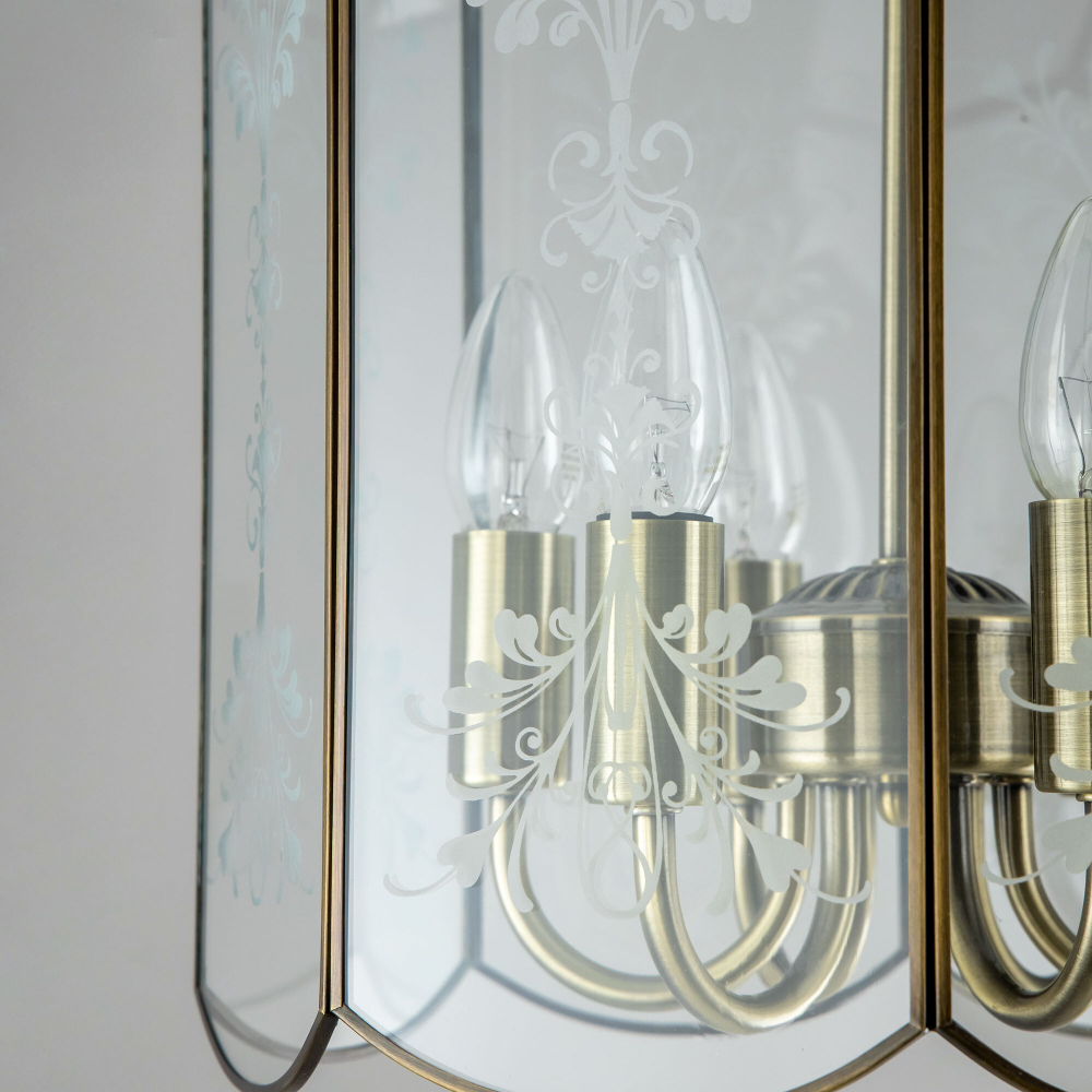 Citilux Витра-2 CL442260 Люстра подвесная витражная Бронза