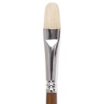 Кисть художественная профессиональная BRAUBERG ART CLASSIC, щетина, овальная, № 14, длинная ручка, 200733