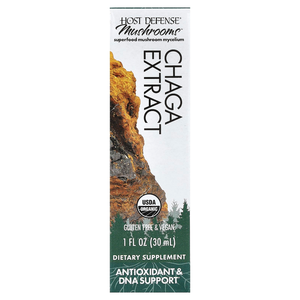 Host Defense, Mushrooms™, органический экстракт чаги, 30 мл (1 жидк. унция)