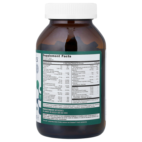 Metagenics, Multigenics®, мультивитамины с железом, 180 таблеток