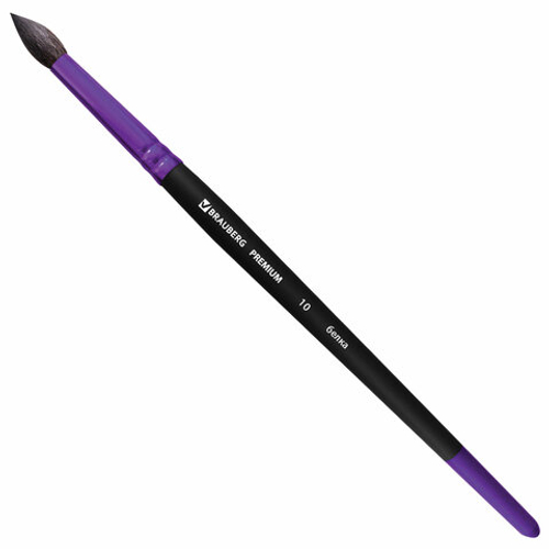 Кисть белка круглая №10, BRAUBERG PREMIUM, 200979
