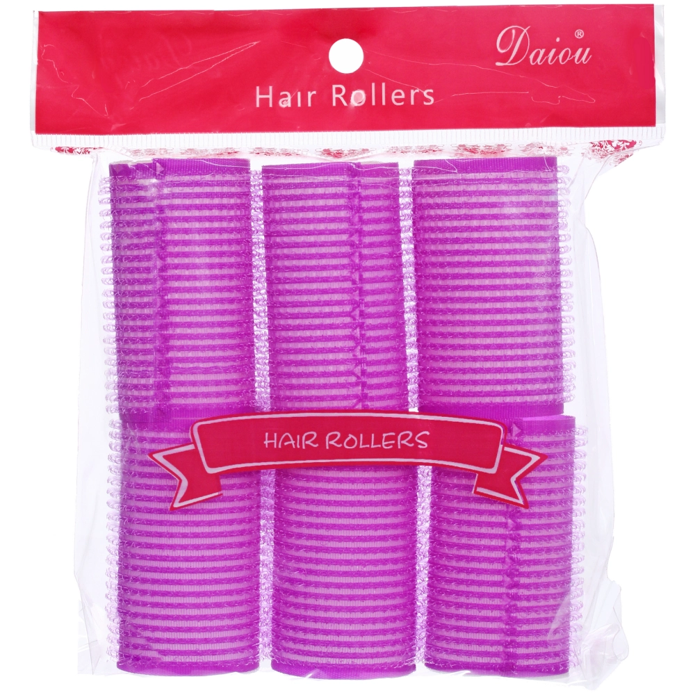 Бигуди-липучки с поролоном для сна мягкие 6шт «Безупречные Локоны», цвет фуксия, 6*3,6см