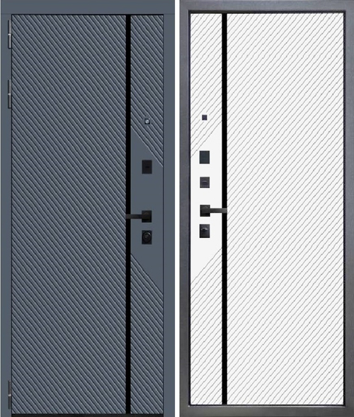 Входная дверь YoDoors-16 Velluto Oscure/Серый муар - Velluto Gelato