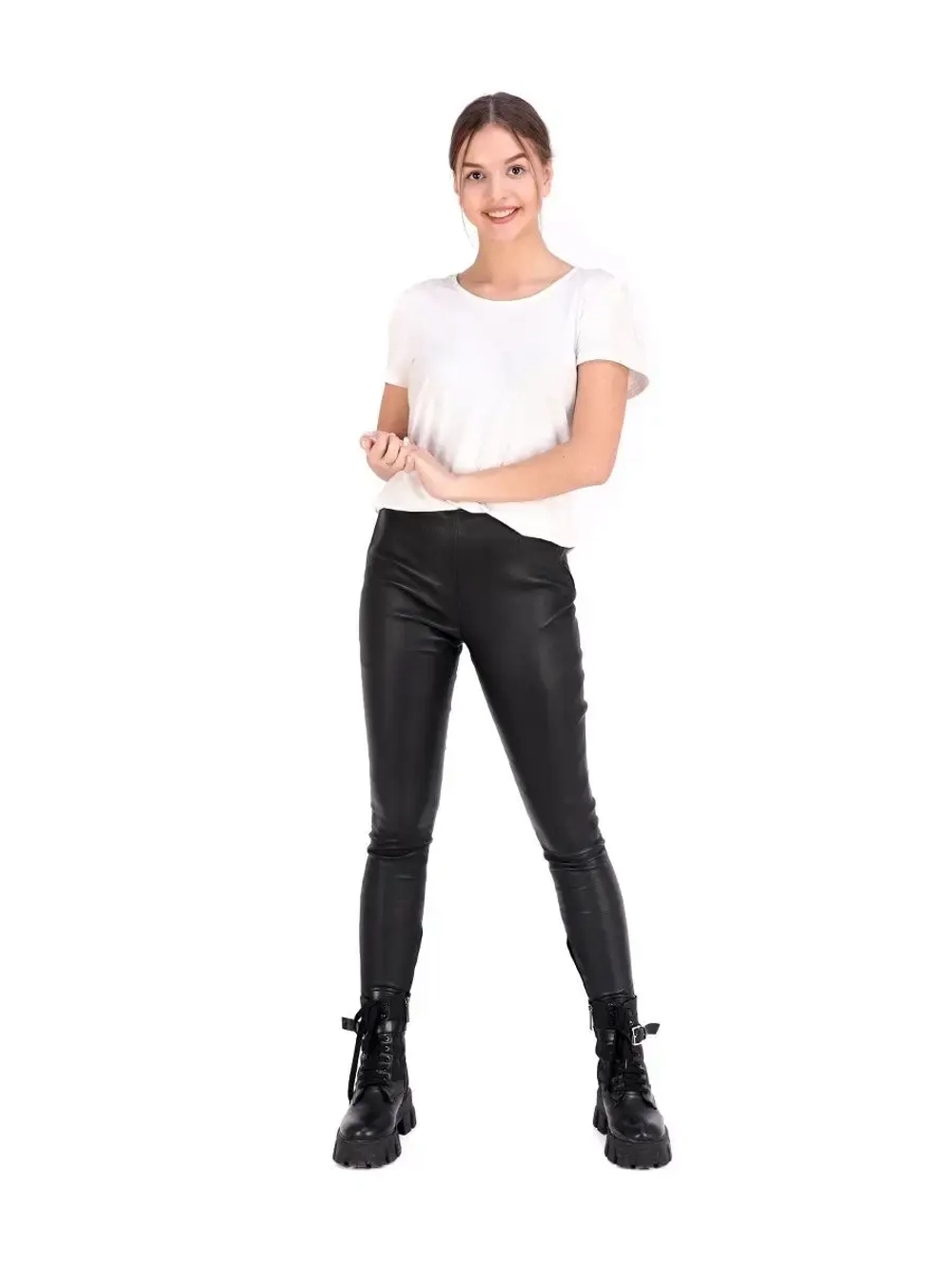 Брюки женские из натуральной кожи Турция