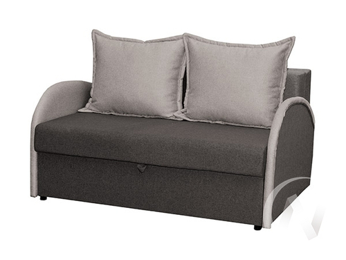 Диван прямой НЕО-59 (МД) подушка Карат 17 (светло-серый) посадка Карат 18 (темно-серый)