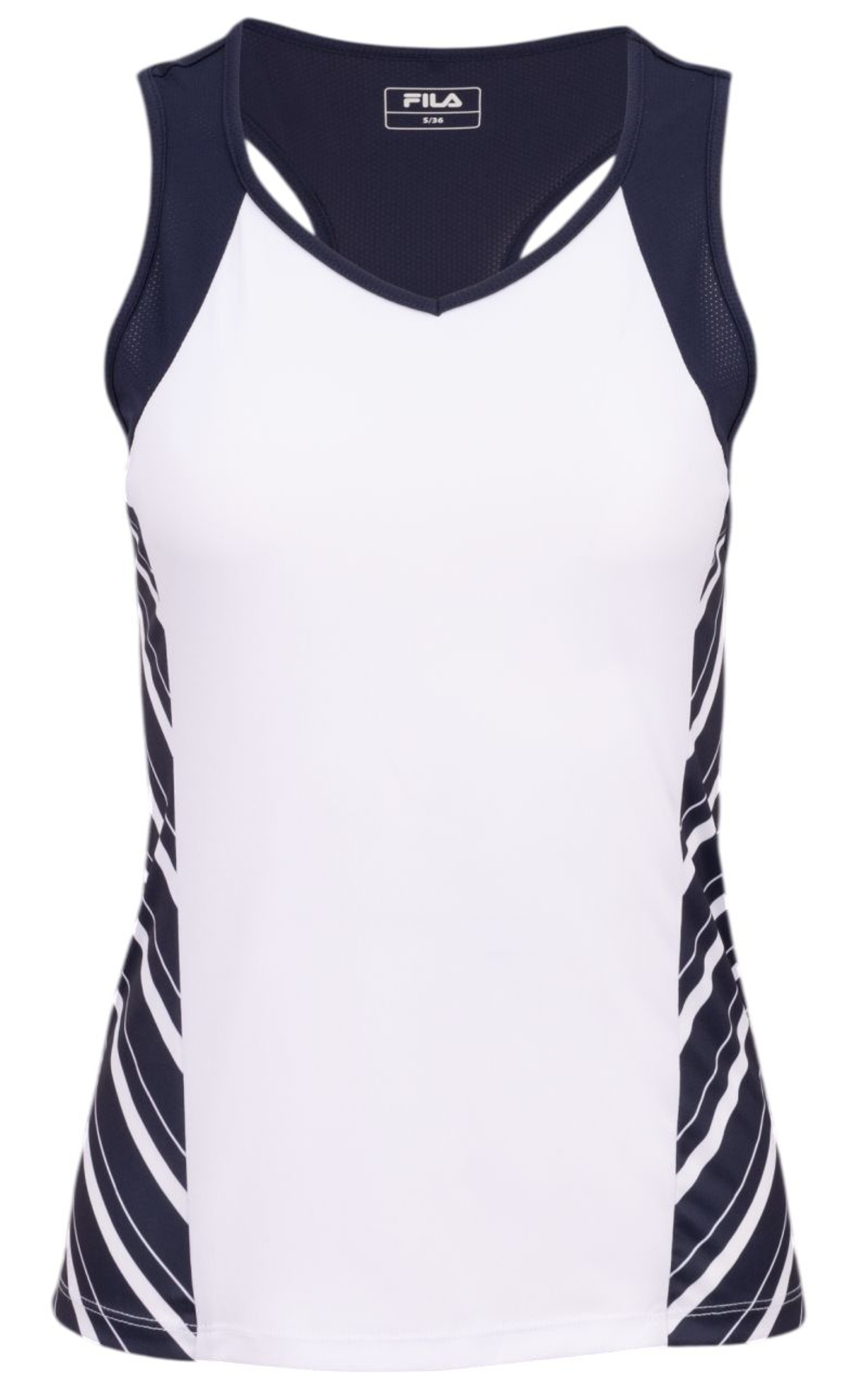 Женский топ теннисный Fila Steffi Top - white/navy