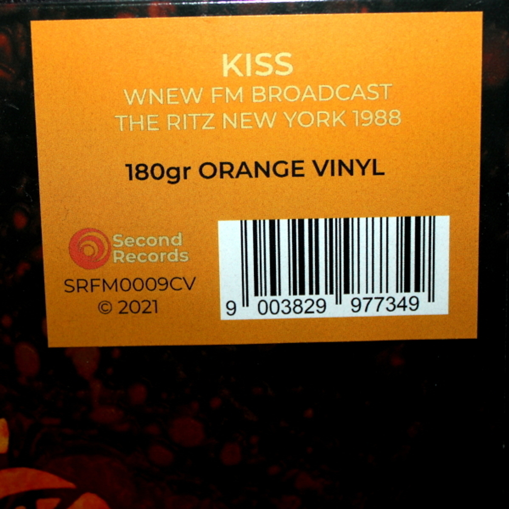 Kiss / WNEW FM Broadcast The Ritz NY, 12th August 1988  (Coloured Vinyl)(LP)