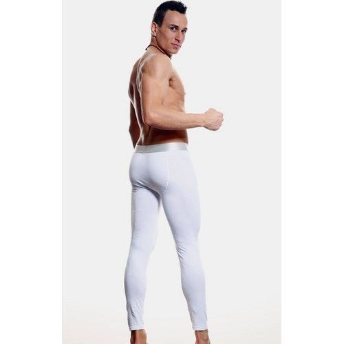 Мужское термобелье неутепленное белое с серебристой резинкой Calvin Klein Thermal Steel Underwear White