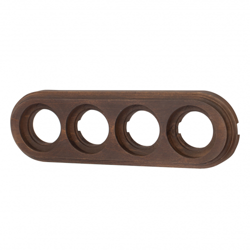 Рамка 4 постовая для открытой проводки (Старое дерево на бревно 220 мм) BFC22-640-17