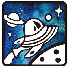 Летающая тарелка-аппликация цветной фольгой, MH009