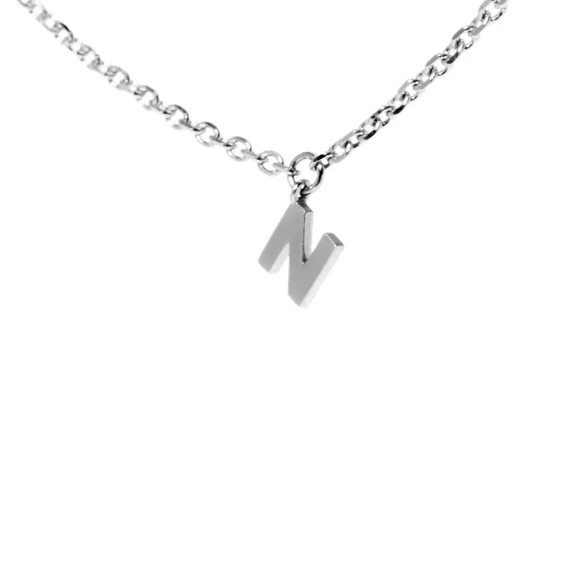 Вечный браслет Персонализация с Буквой – Белое золото