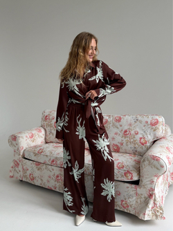 Шелковый костюм Coral Bay шоколад