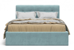 Белла Кровать без ПМ 140 Велюр Монолит аква