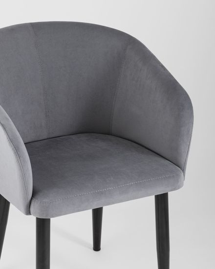 Кресло Ральф велюр серый