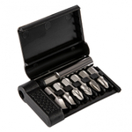 Набор бит, магнитный адаптер для бит, сталь 45Х, 7 предметов, пластиковый кейс Sparta