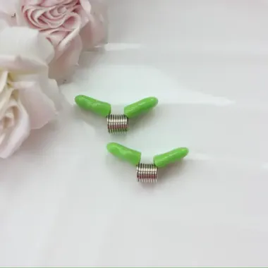 Пружина-стоппер 22 мм (Bead Stopper), цвет зелёный, 2 штуки, И049