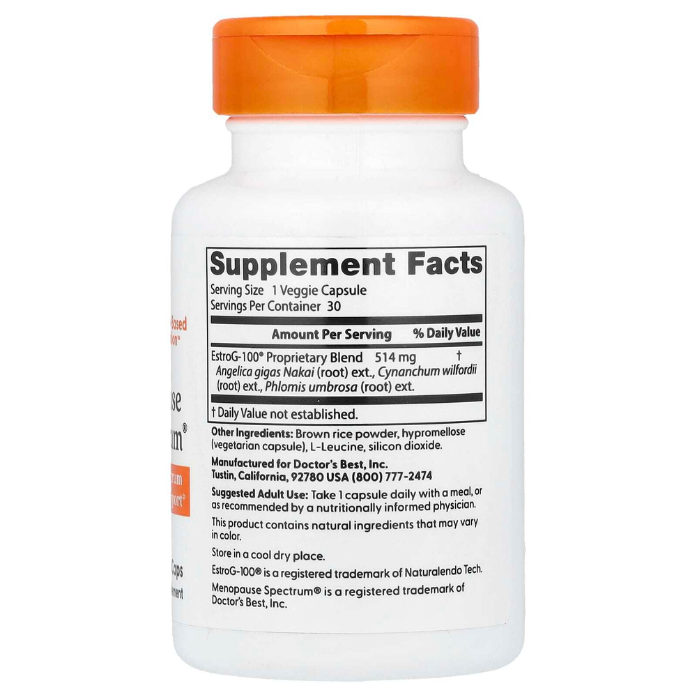 Doctor's Best, Menopause Spectrum®, 30 вегетарианских капсул