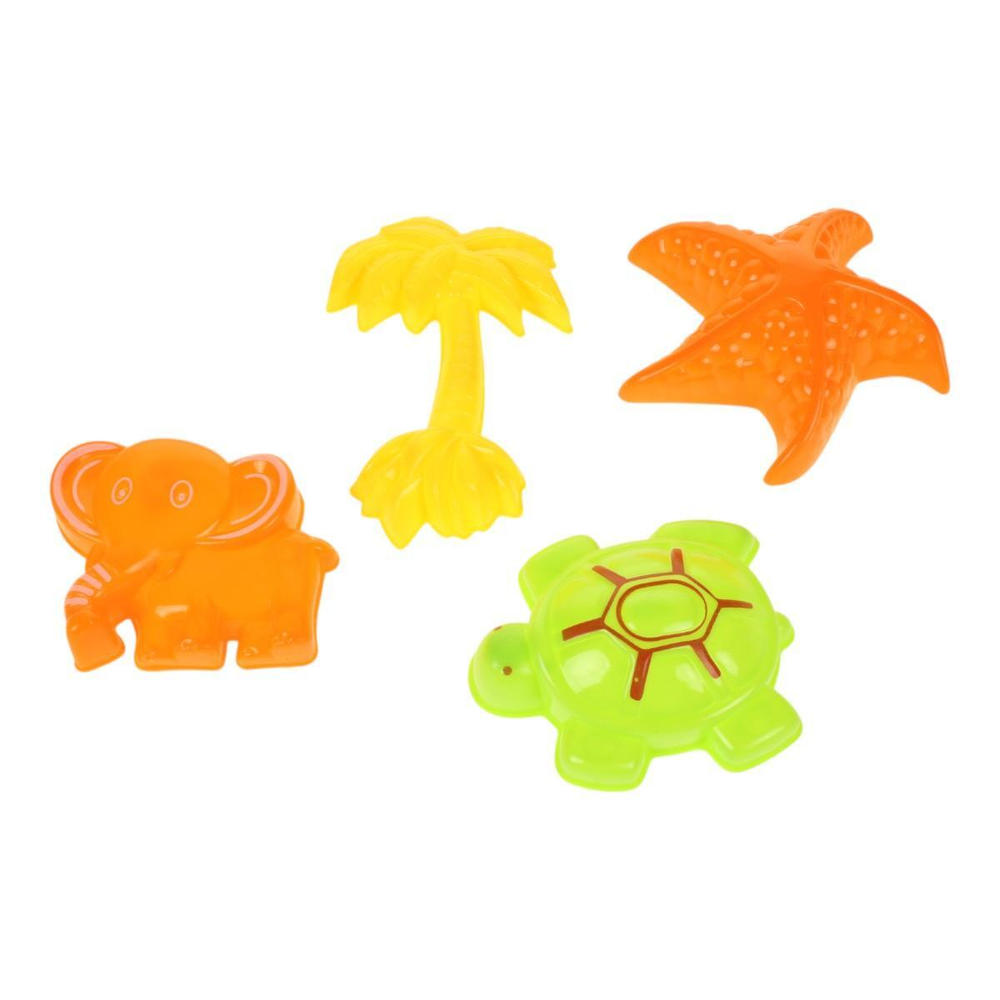 Набор для игры в песок с мельницей (6 предметов) лейка, 4 формочки, сетка C29