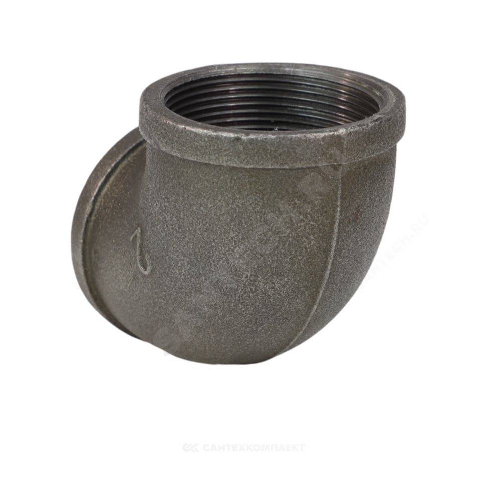 Угольник проходной чугун Ду 40 (1 1/2") ВР/ВР Fittex PLUS
