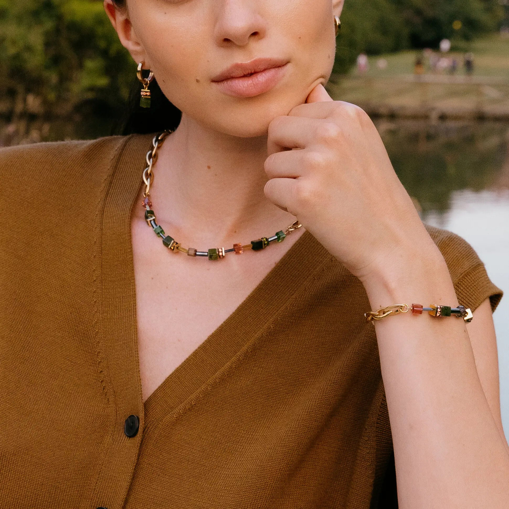 Колье Coeur de Lion Green-Gold 4524/10-0516