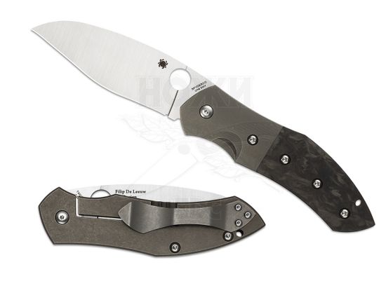 Складной нож Spyderco Myrtle C194CFTIP c клинком из стали CPM-S30V, рукоять титан