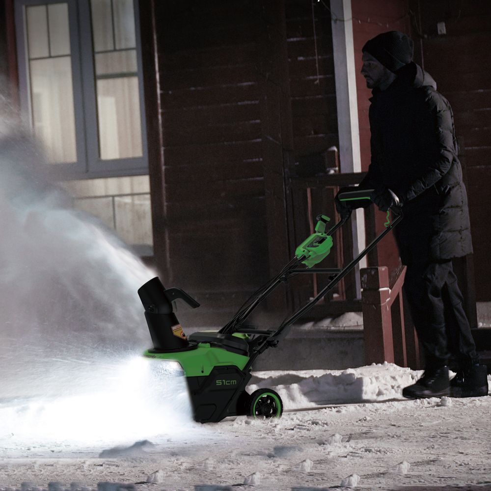 Снегоуборщик аккумуляторный бесщеточный Greenworks GD40STX2, 40V, 51 см, с 1хАКБ 4 Ач и ЗУ (2603407UB)