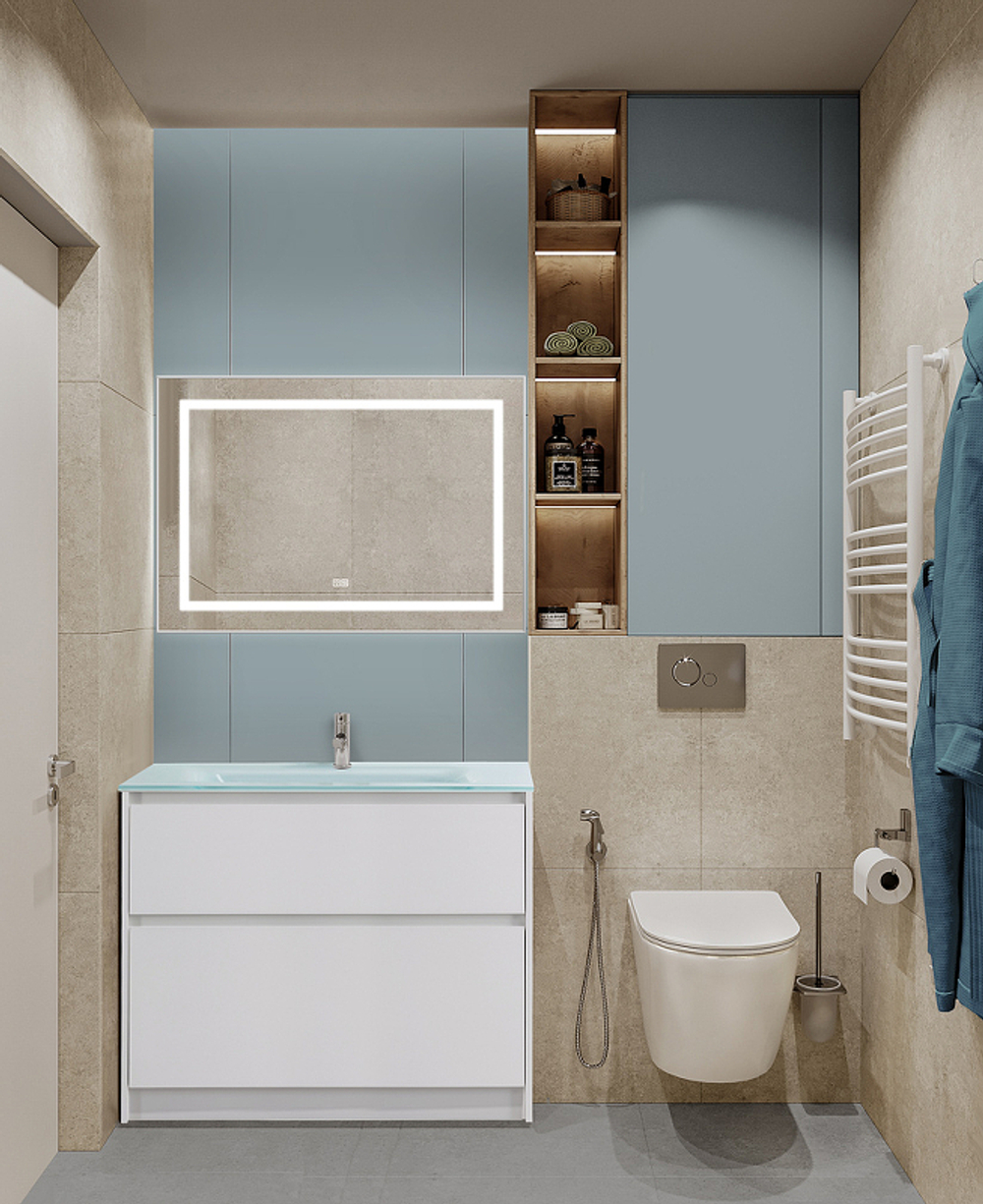 Тумба под раковину BelBagno Kraft 100 KRAFT-1000-2C-PIA-BO Bianco Opaco