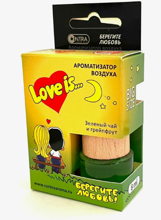 Ароматизатор бочонок Contra Love is - Зеленый чай и грейпфрут