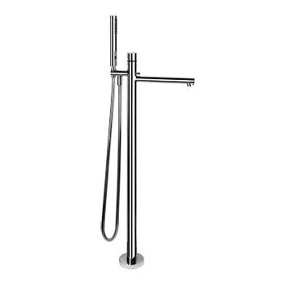 Смеситель для ванны Gessi Ovale подключение в пол, inox 23038/142