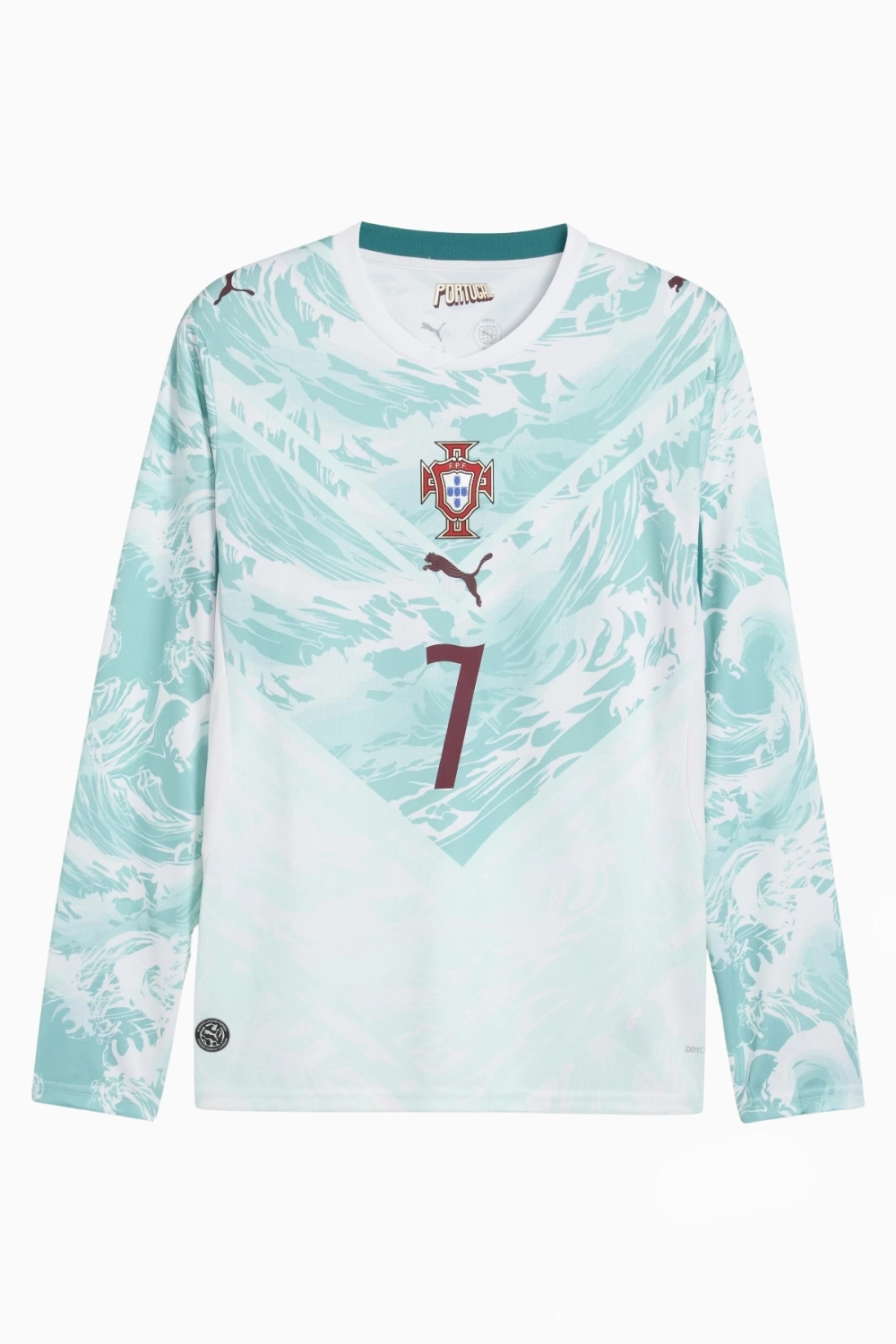 Футболка с длинными рукавами Puma Portugal 2026 Away Ronaldo 7 - бирюзовый