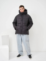 Куртка мужская зимняя с капюшоном чёрный