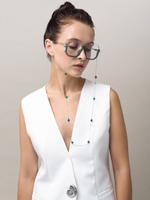 Цепочка на очки "Graini" с малахитом